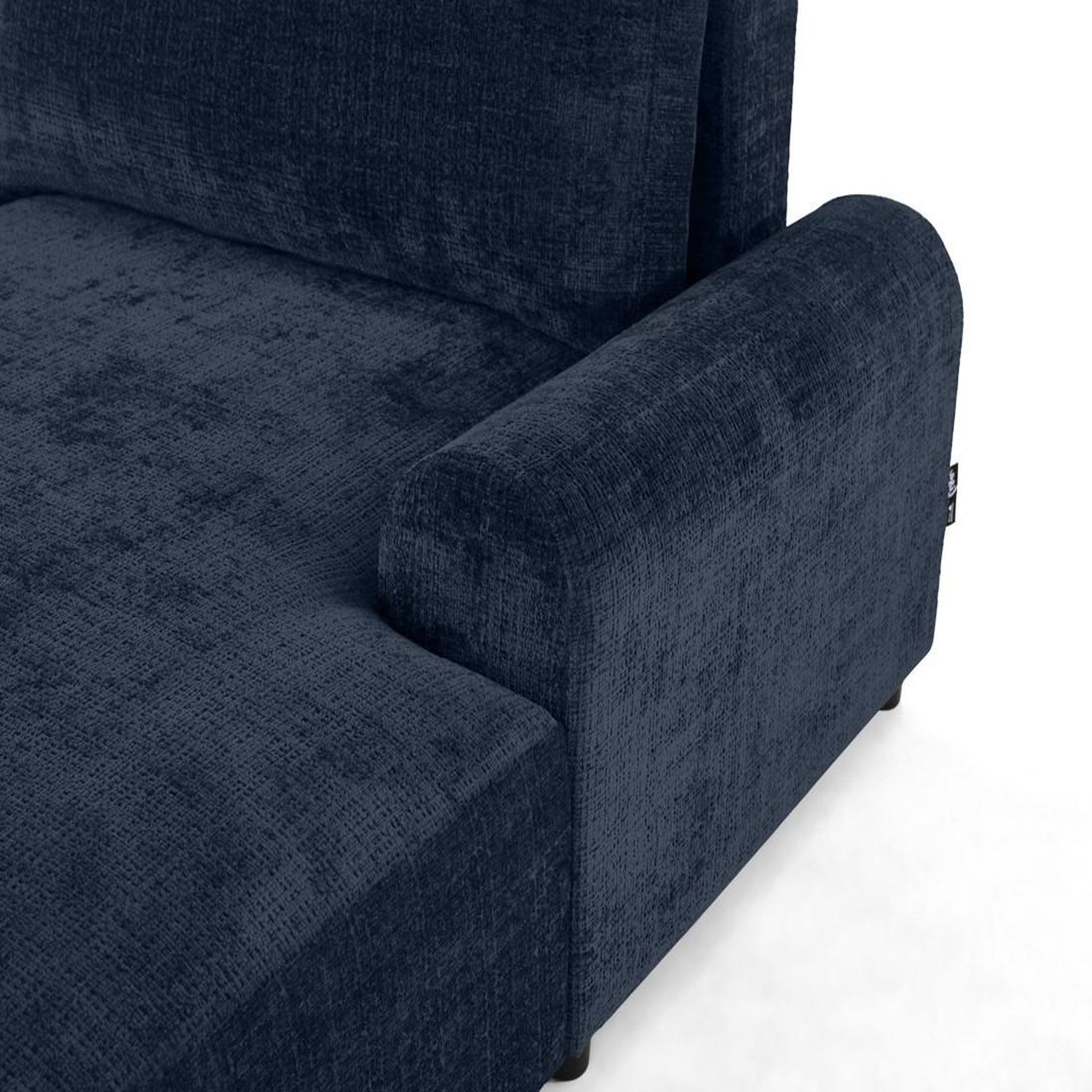 Voir la diapositive 4 : BEST MOBILIER Nelly - canapé d'angle droit 4 places convertible avec coffre en velours texturé