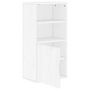 Voir la diapositive 5 : VIDAXL Armoire laterale ODDA blanc 40x24x79 cm bois massif pin
