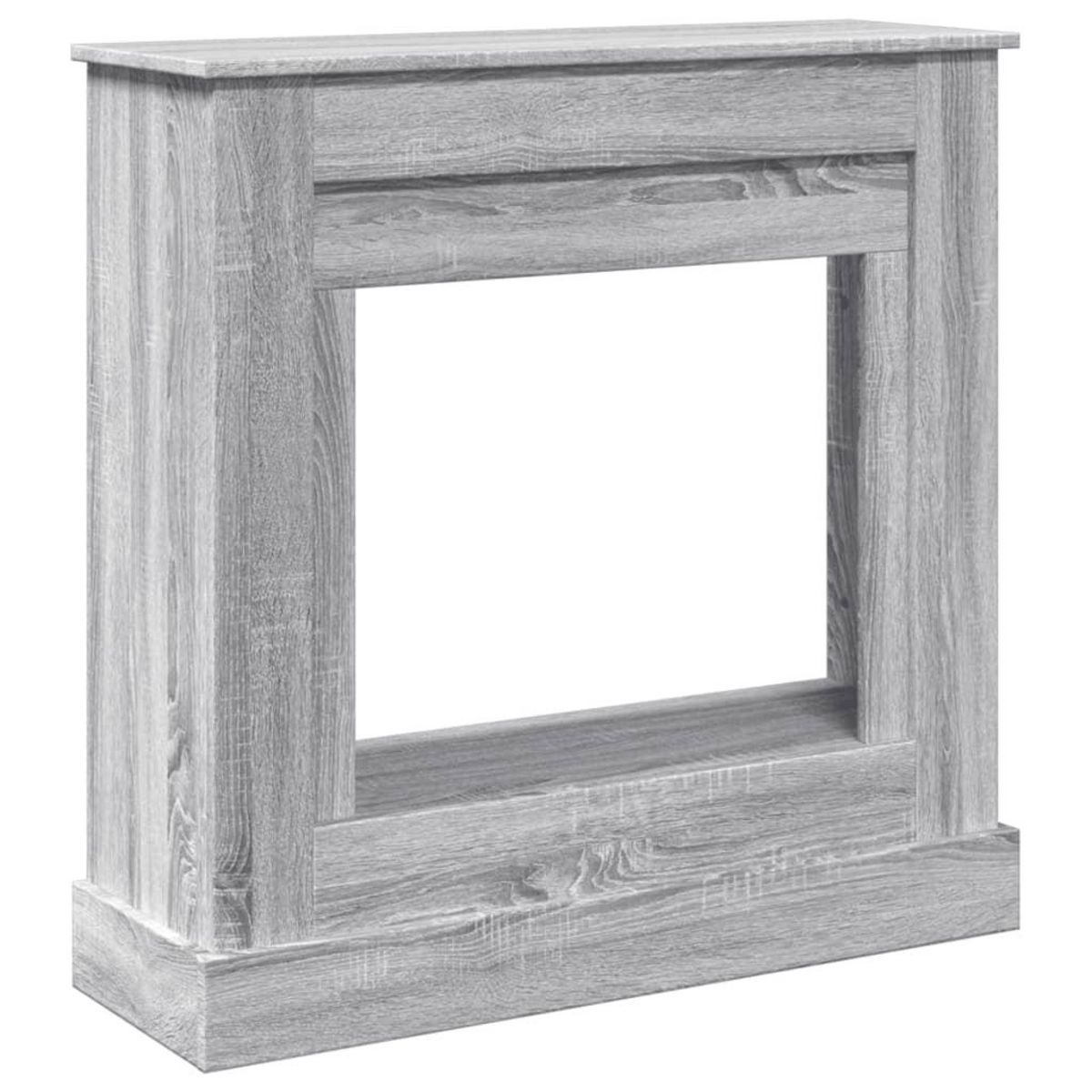 VIDAXL Cadre de cheminee sonoma gris 90x30x90 cm bois d'ingenierie