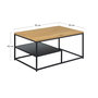 Voir la diapositive 5 : LISA DESIGN Salida - table basse - effet bois et métal noir - 90 cm