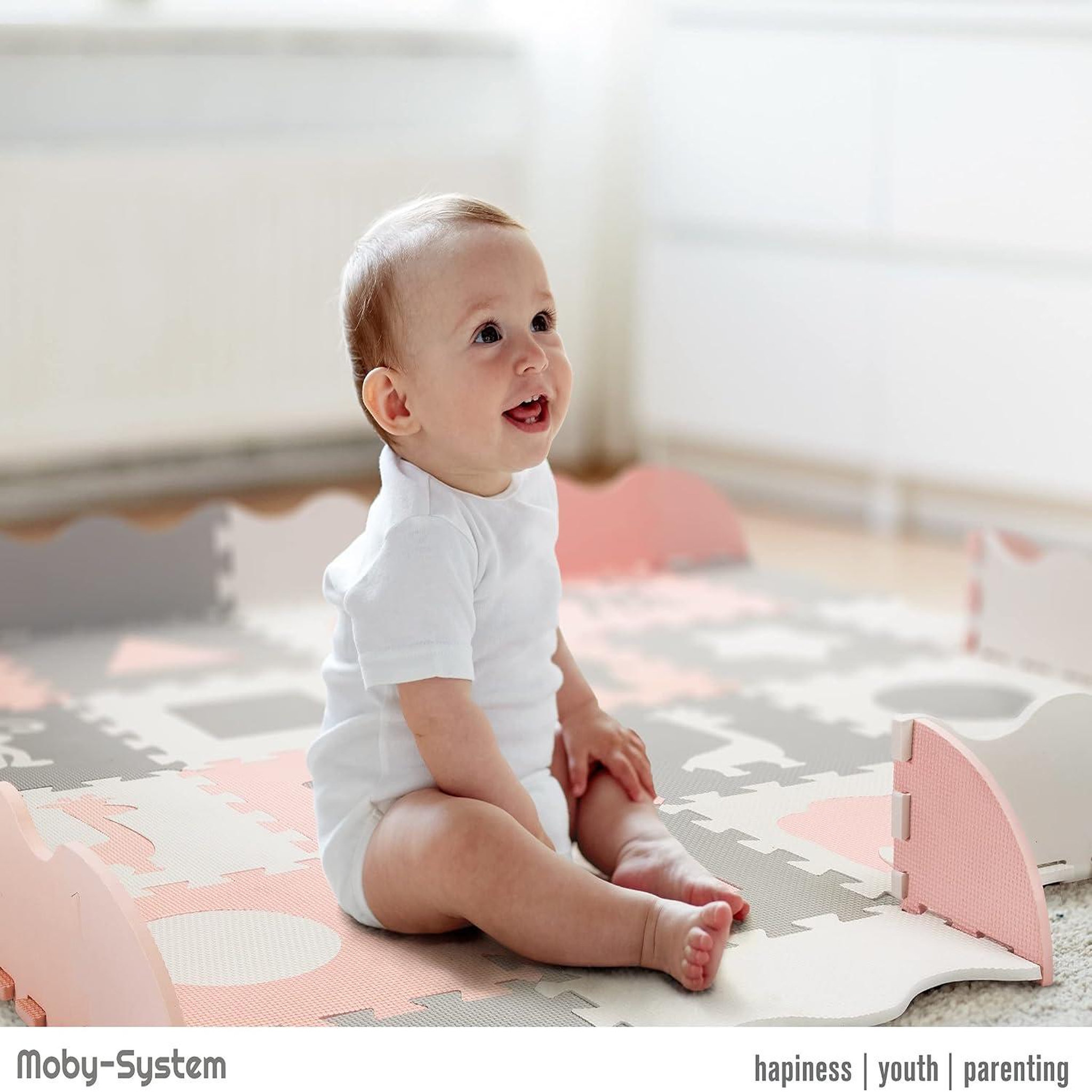 Voir la diapositive 2 : MOBY SYSTEM Tapis d'eveil Tapis de Puzzle en Mousse EVA pour Bébé 150 x 150 avec Rebords