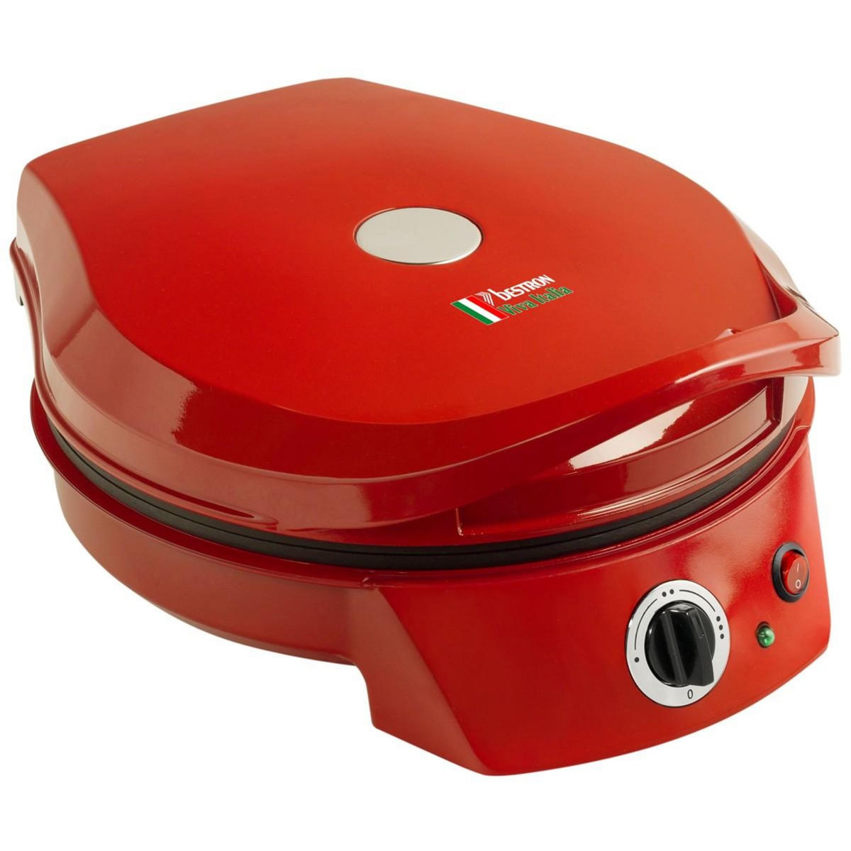 Bestron Four à pizza et grill-viandes 2en1 1800w 27cm rouge - apz400
