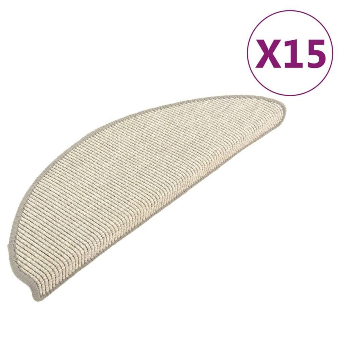 VIDAXL Tapis d'escalier auto-adhesifs 15 pcs Argente 65x21x4 cm