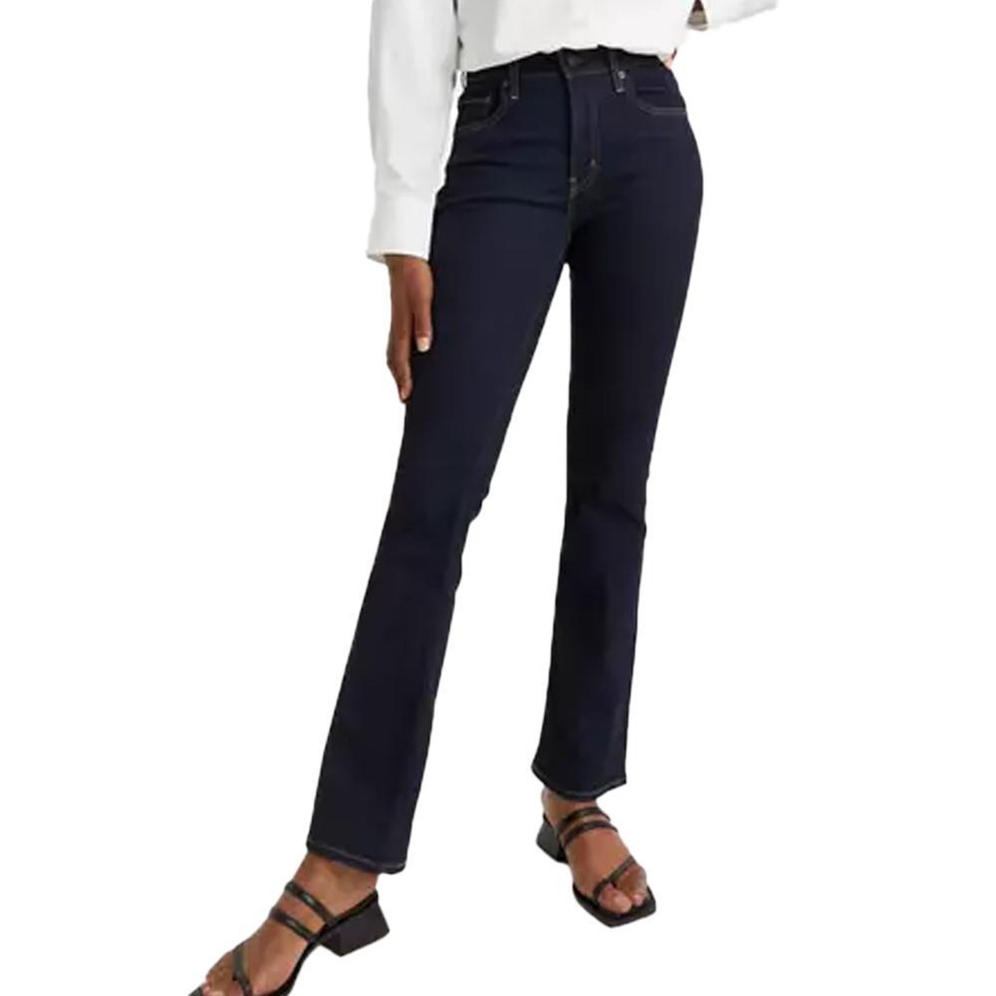 Voir la diapositive 1 : Levi's Jean 725  Foncé Bootcut Femme Levi's High Rise   W29