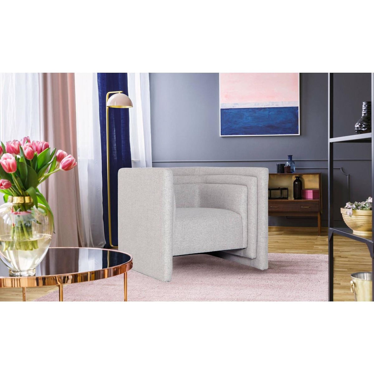 Paris Prix Fauteuil Design  Cubia  90cm Gris