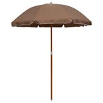 VIDAXL Parasol de jardin avec mat en acier 180 cm taupe