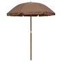 Voir la diapositive 1 : VIDAXL Parasol de jardin avec mat en acier 180 cm taupe