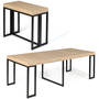 Voir la diapositive 1 : ID MARKET Table console extensible TORONTO 10 personnes 235 cm design industriel