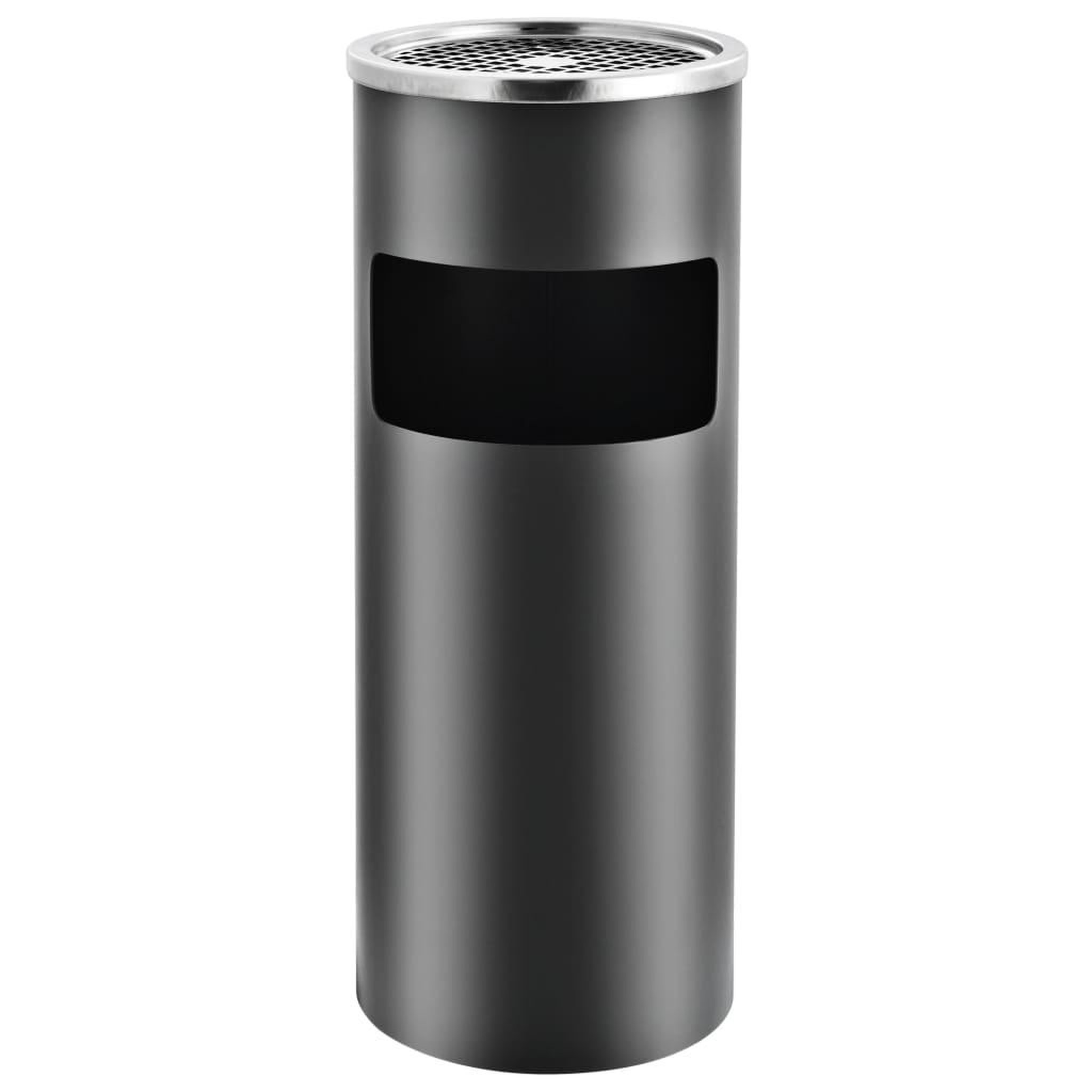 Voir la diapositive 2 : VIDAXL Poubelle a cendrier d'hotel 30 L Acier Gris