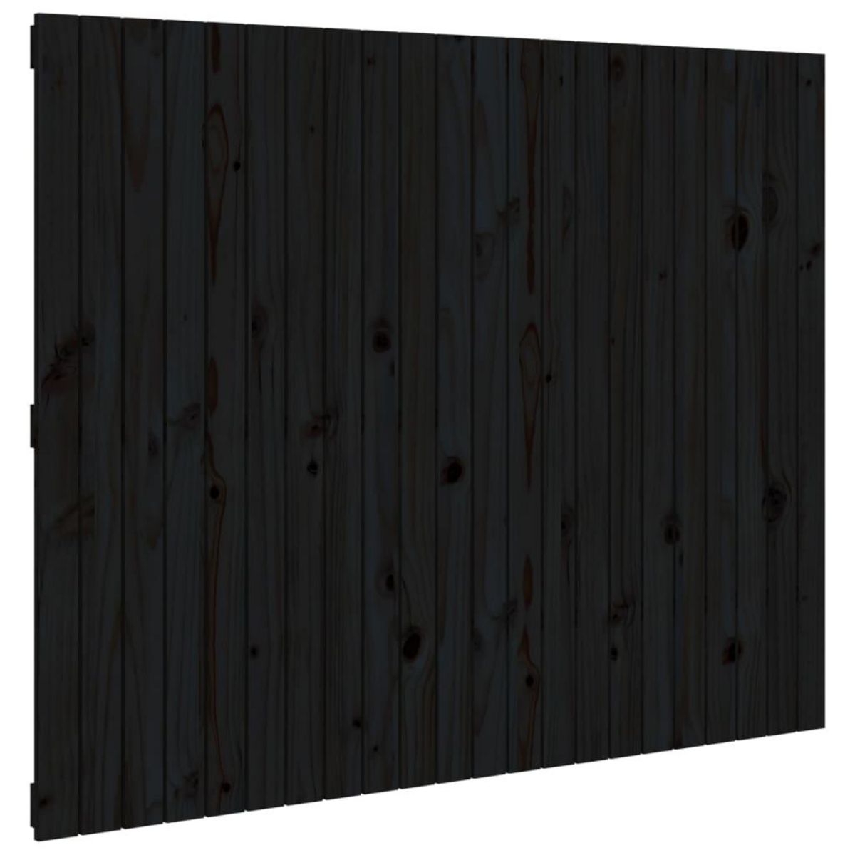 VIDAXL Tete de lit murale Noir 140x3x110 cm Bois massif de pin