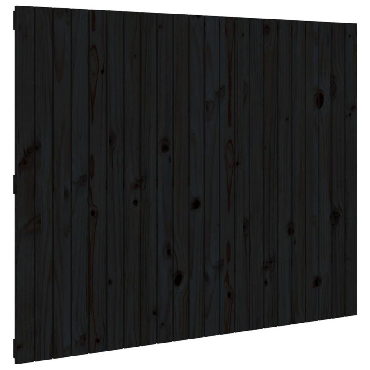 VIDAXL Tete de lit murale Noir 140x3x110 cm Bois massif de pin