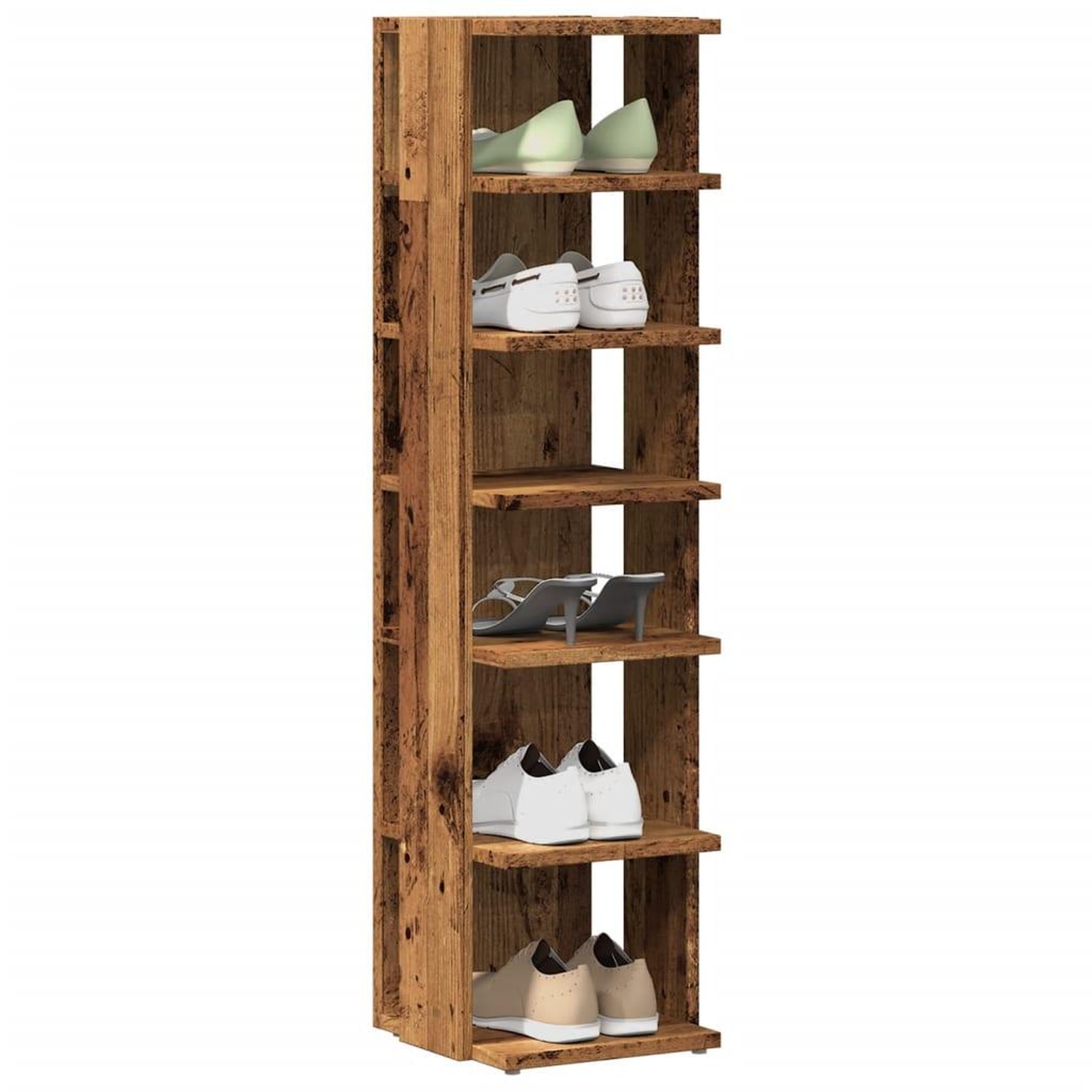 VIDAXL Armoire a chaussures vieux bois 28x27x102 cm bois d'ingenierie