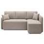 Voir la diapositive 2 : BEST MOBILIER Suzie - canapé d'angle droit 4 places convertible avec coffre en velours