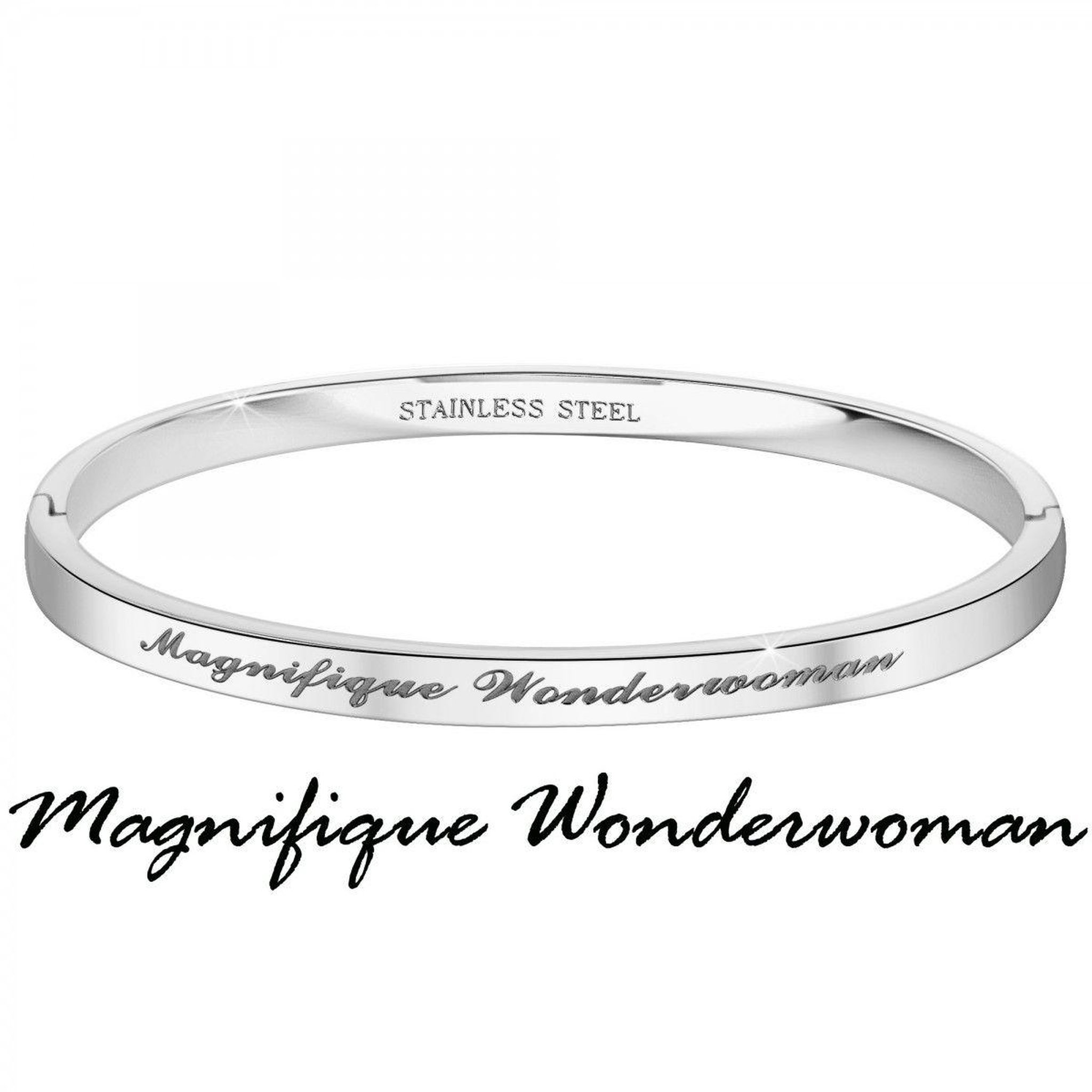 Voir la diapositive 3 : SC CRYSTAL Magnifique Wonderwoman - Bracelet SC Crystal en Acier Rhodié argenté