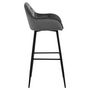 Voir la diapositive 3 : TOILINUX Lot de 2 Tabourets de bar Florie en tissu et métal