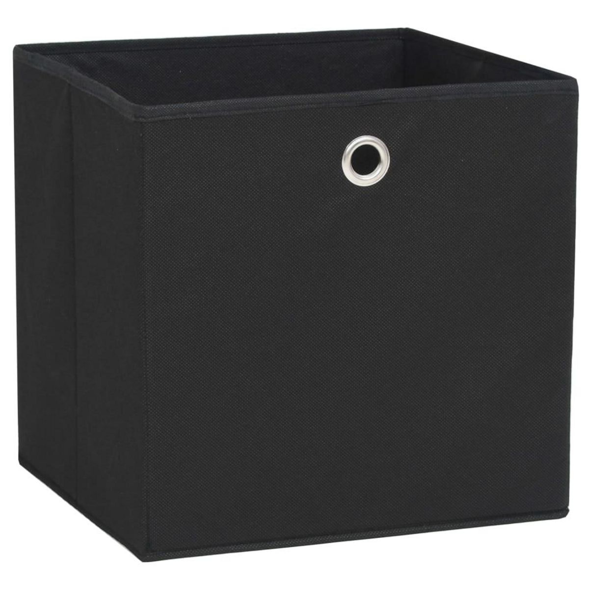 VIDAXL Boîtes de rangement 10 pcs Tissu intisse 28x28x28 cm Noir