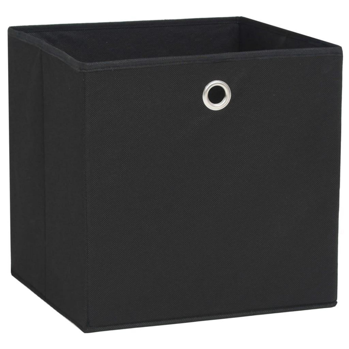 VIDAXL Boîtes de rangement 10 pcs Tissu intisse 28x28x28 cm Noir