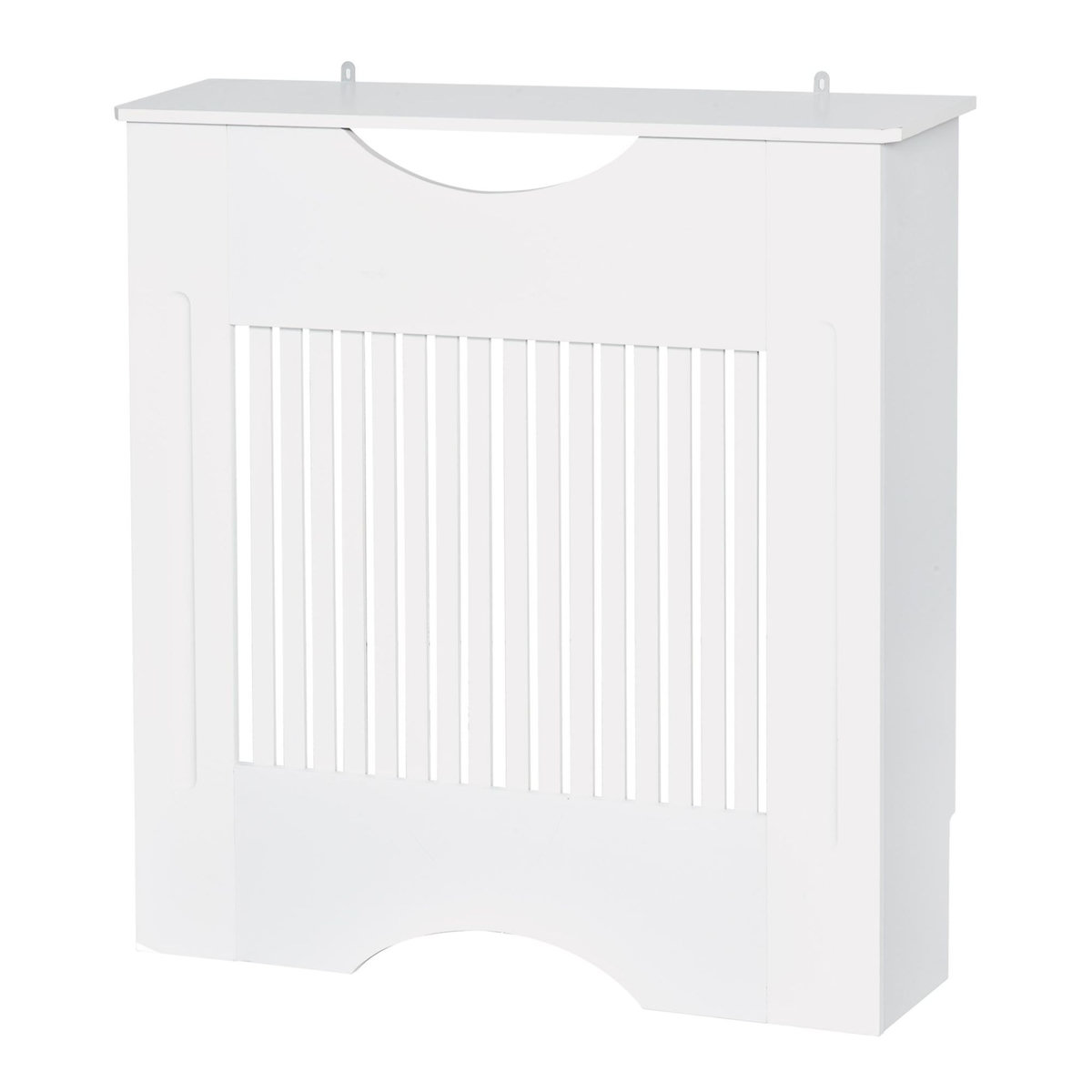 HOMCOM Cache-radiateur design panneau 78 x 19 x 82 cm MDF blanc
