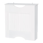 HOMCOM Cache-radiateur design panneau 78 x 19 x 82 cm MDF blanc