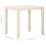 Voir la diapositive 6 : VIDAXL Table de jardin Blanc 79x65x72 cm Plastique