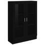 Voir la diapositive 2 : VIDAXL Armoire a vitrine Noir 82,5x30,5x115 cm Bois d'ingenierie