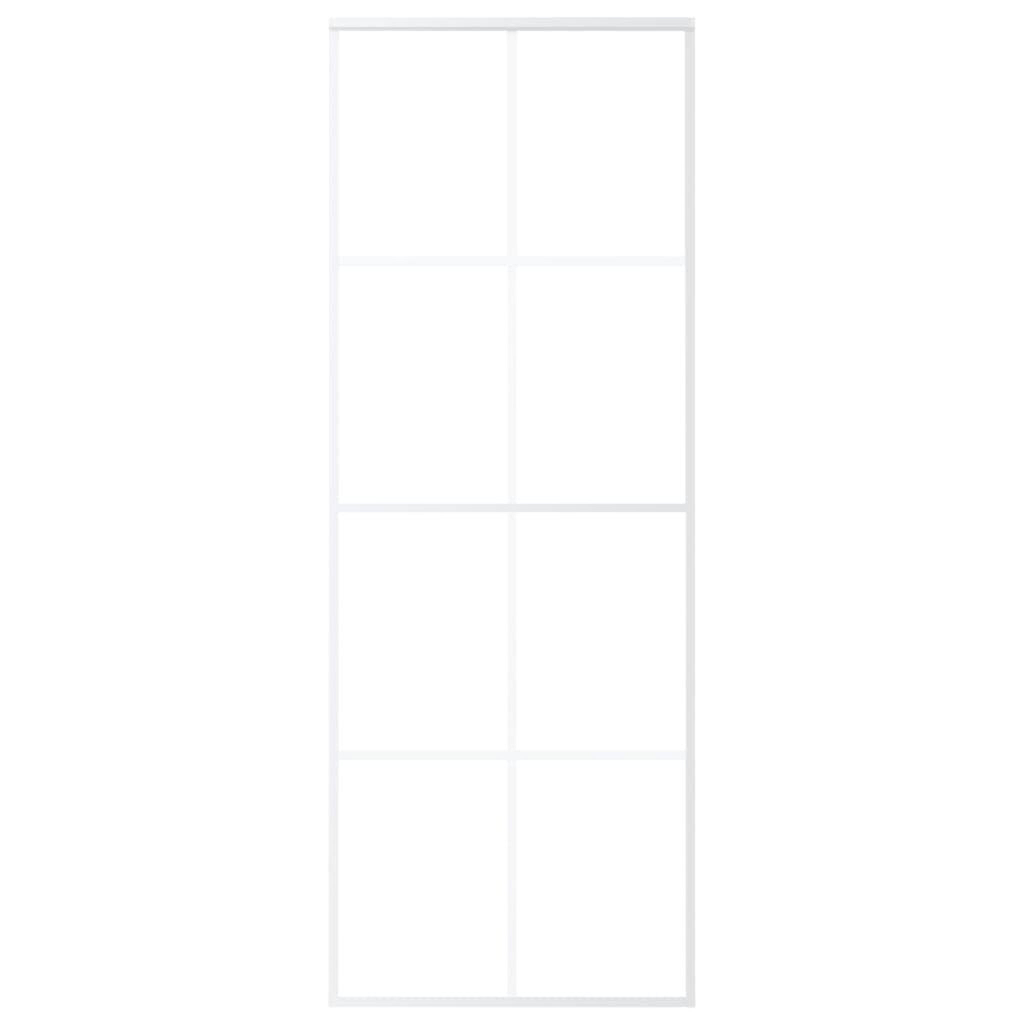 Voir la diapositive 3 : VIDAXL Porte coulissante Verre ESG depoli et aluminium 76x205 cm Blanc