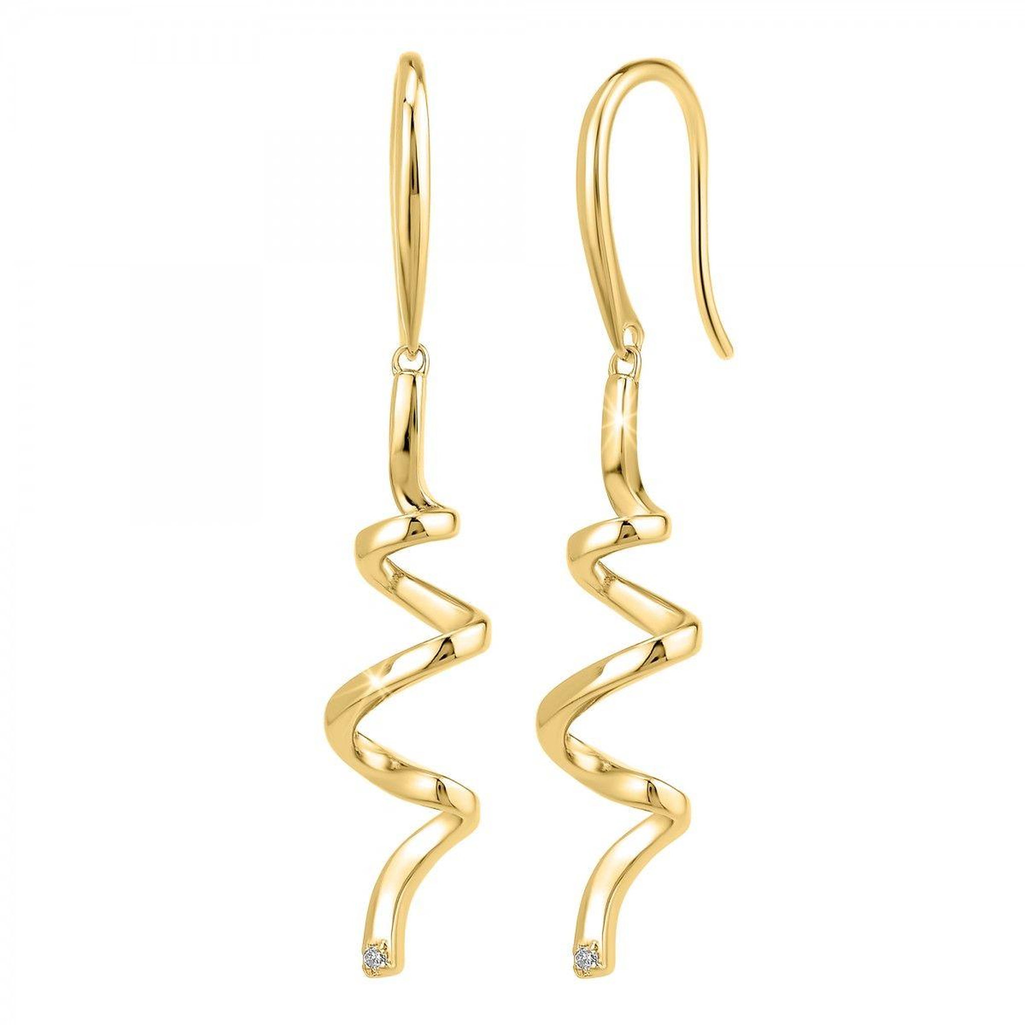 SC BOHEME Boucles d'oreilles par SC Bohème ornées d'un véritable diamant blanc
