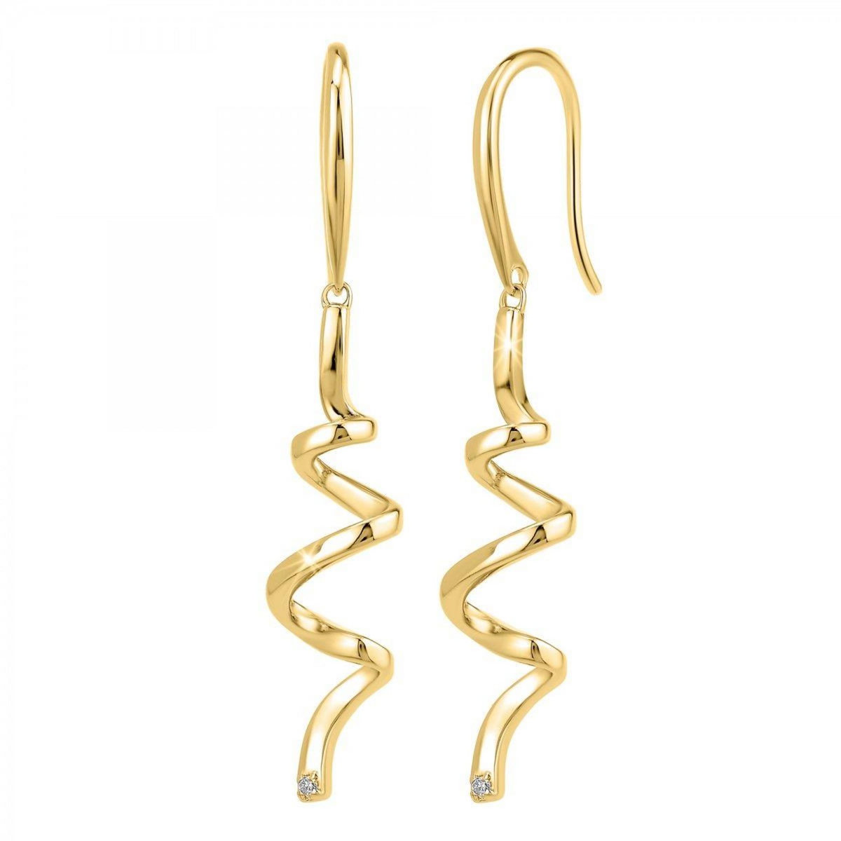 SC BOHEME Boucles d'oreilles par SC Bohème ornées d'un véritable diamant blanc