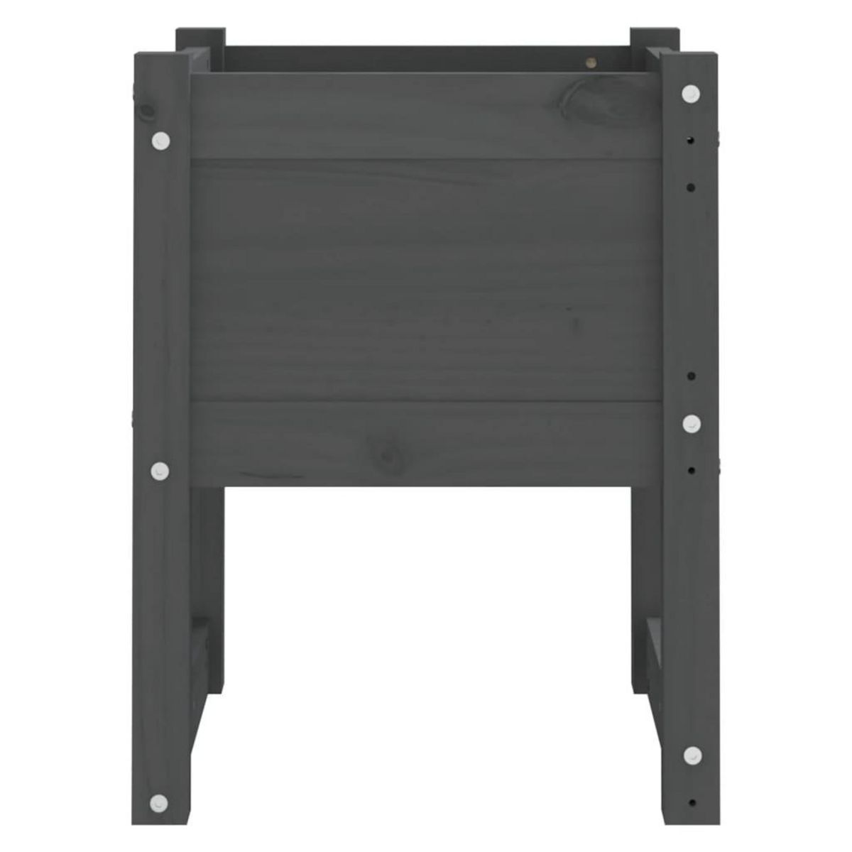 VIDAXL Jardiniere Gris 40x40x52,5 cm Bois massif de pin