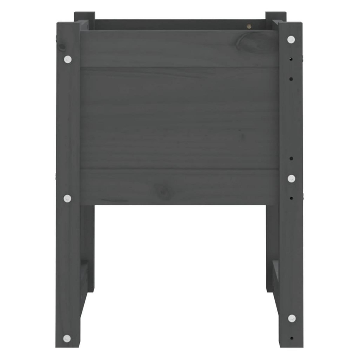 VIDAXL Jardiniere Gris 40x40x52,5 cm Bois massif de pin