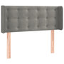 Voir la diapositive 2 : VIDAXL Tete de lit avec oreilles Gris clair 93x16x78/88 cm Velours