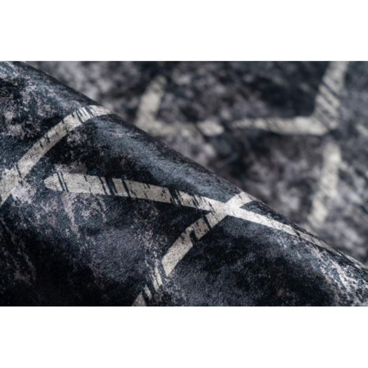 Paris Prix Tapis Vintage à Poils Courts  Sally  Gris & Ivoire