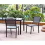 MARKET24 Lot de 2 chaises de jardin en aluminium - Assise textilene - Gris