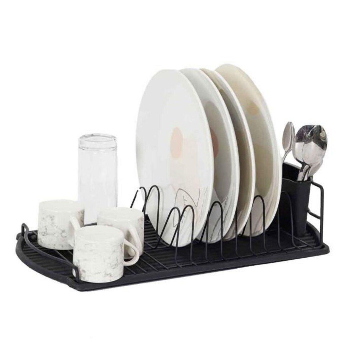 Paris Prix Égouttoir à Vaisselle Design  Compact  47cm Noir