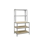 CENTRALE BRICO Etagère métal gris galvanisé strong work, 5 tablettes l.100 x H.186 x P.60 cm