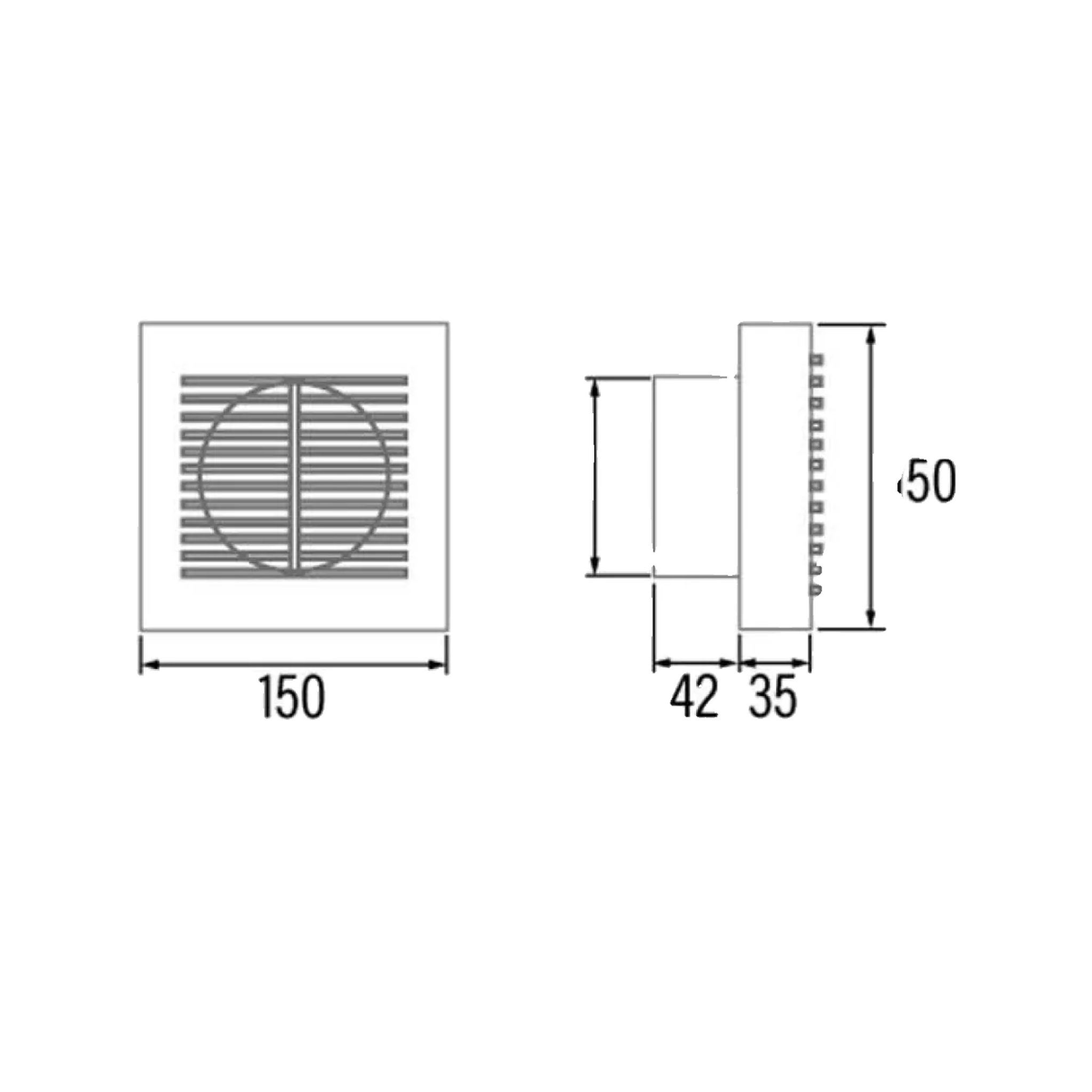 Voir la diapositive 2 : CAT Extracteur d'air Cata b-10 timer 98 m³/h