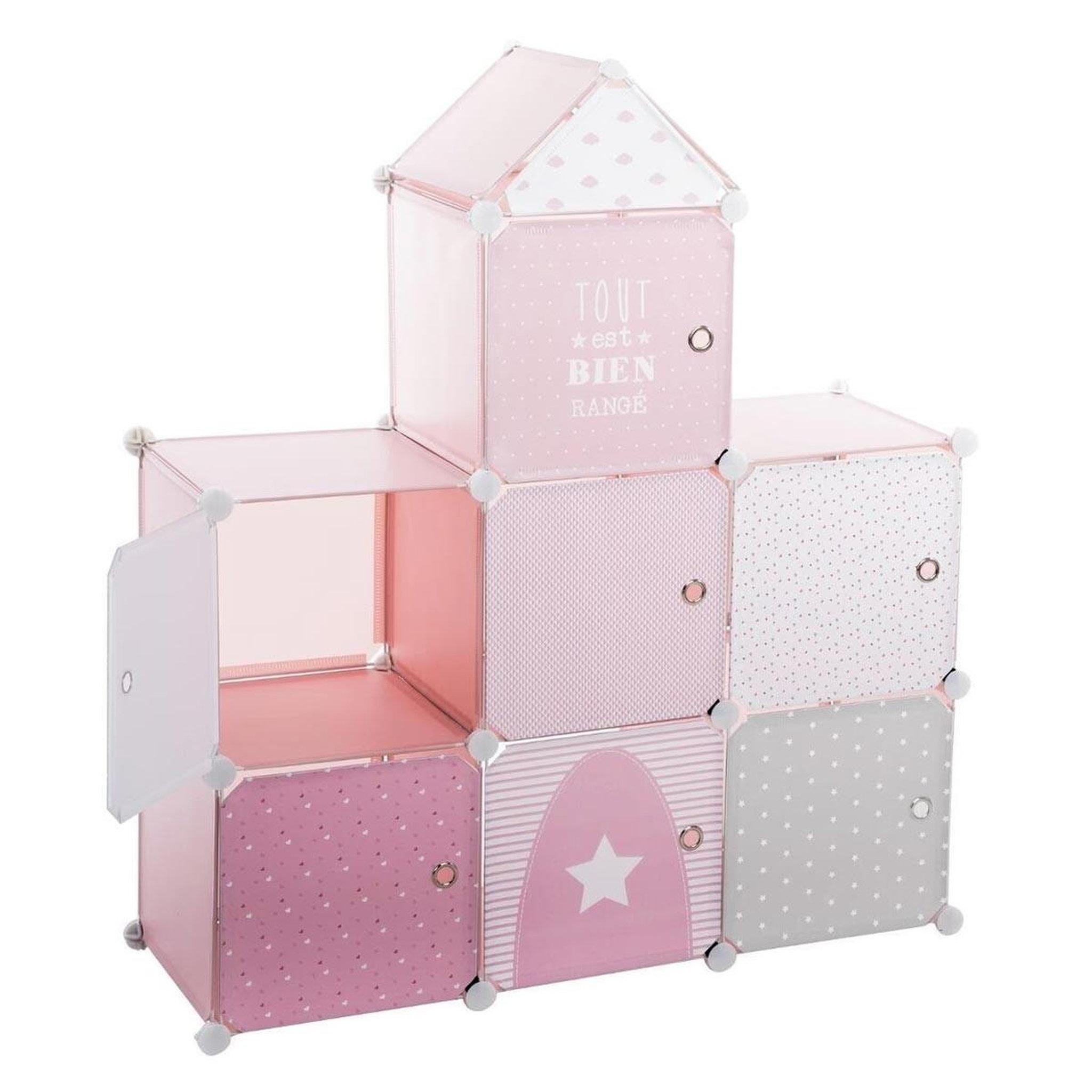 Atmosphera Kids Casier de rangement  château  111cm rose