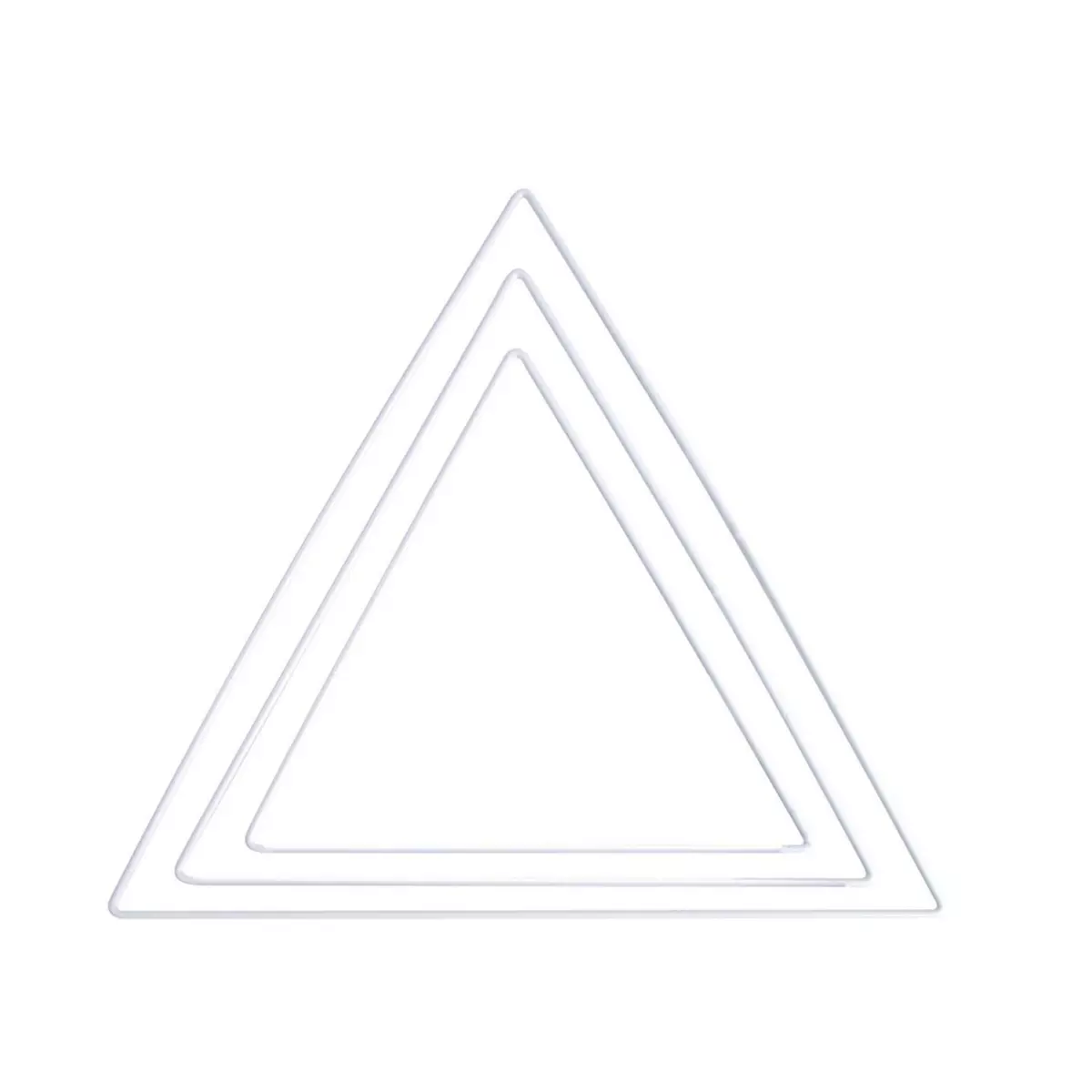 Rayher 3 triangles en métal blanc 20/ 25/ 30 cm