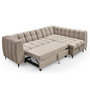 Voir la diapositive 4 : Paris Prix Canapé d'Angle Convertible 5 Places  Casey  247cm Taupe