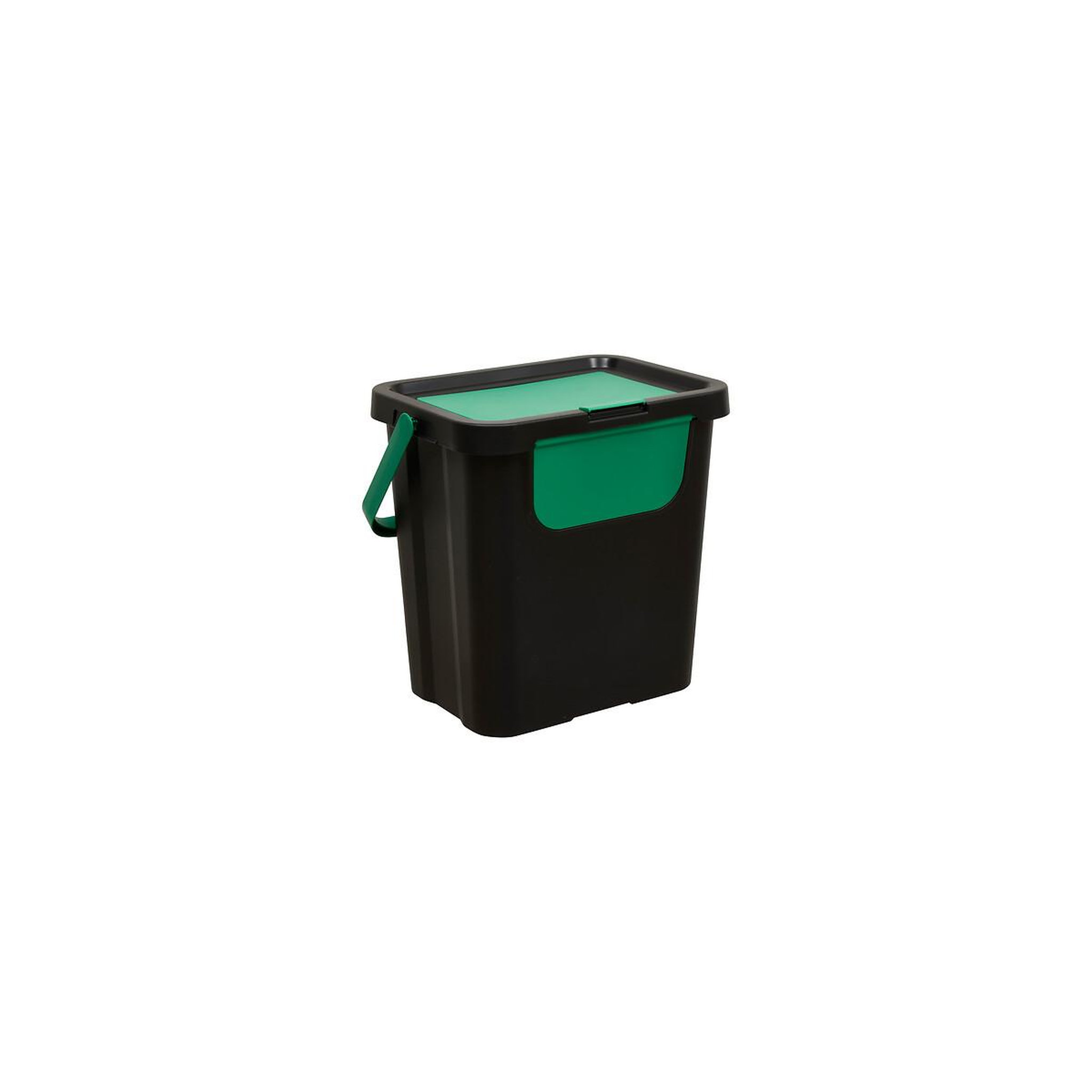 Voir la diapositive 2 : FIVE Poubelle de tri 3 bacs empilables  recycle  24l noir