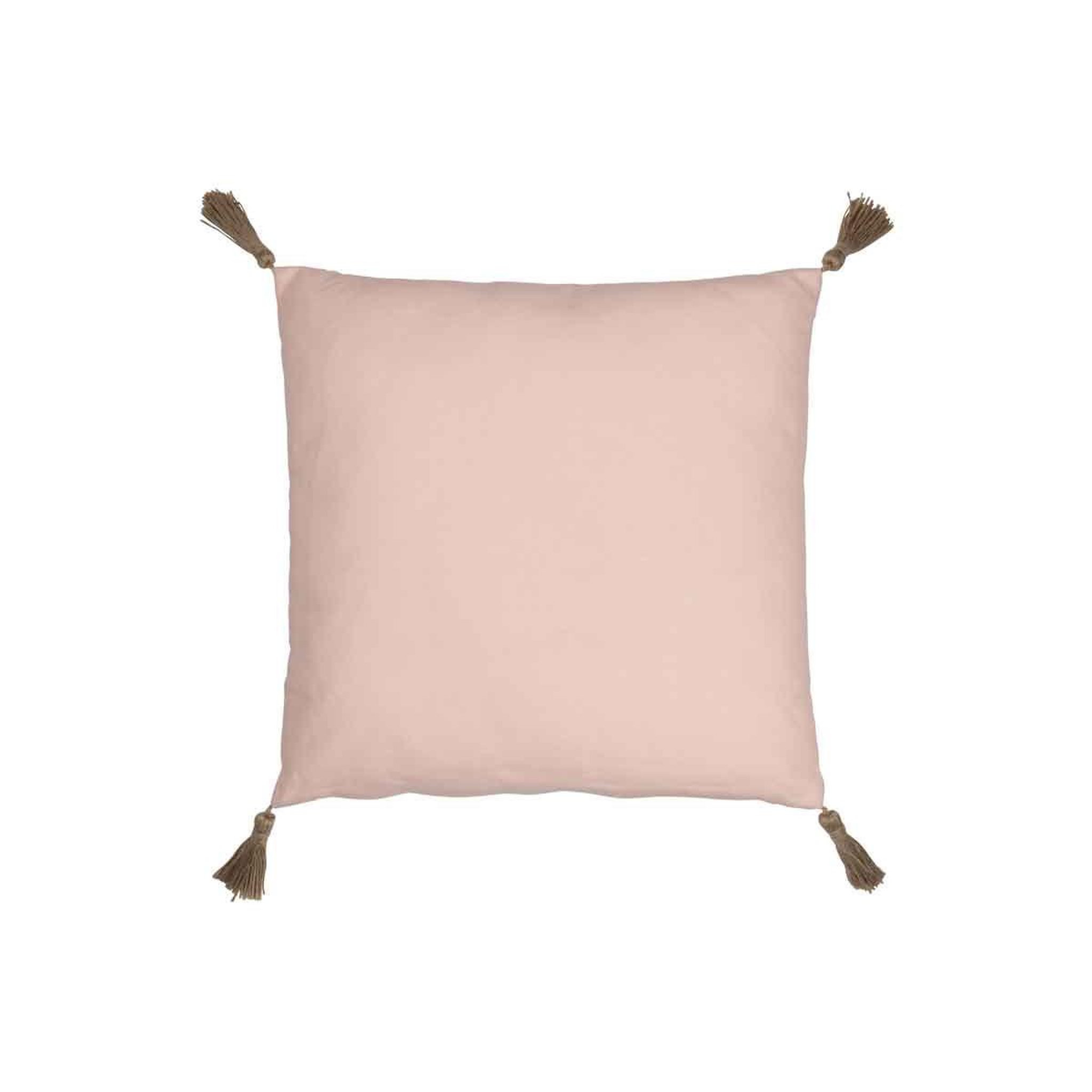Voir la diapositive 2 : J-LINE Coussin déco  arc-en-ciel  40x40cm rose