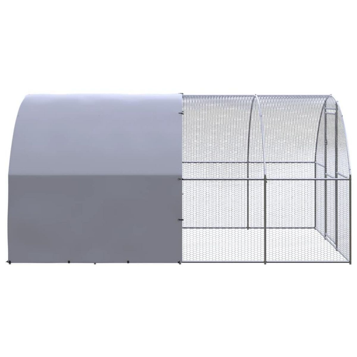 VIDAXL Poulailler d'exterieur 3x4x2 m Acier galvanise