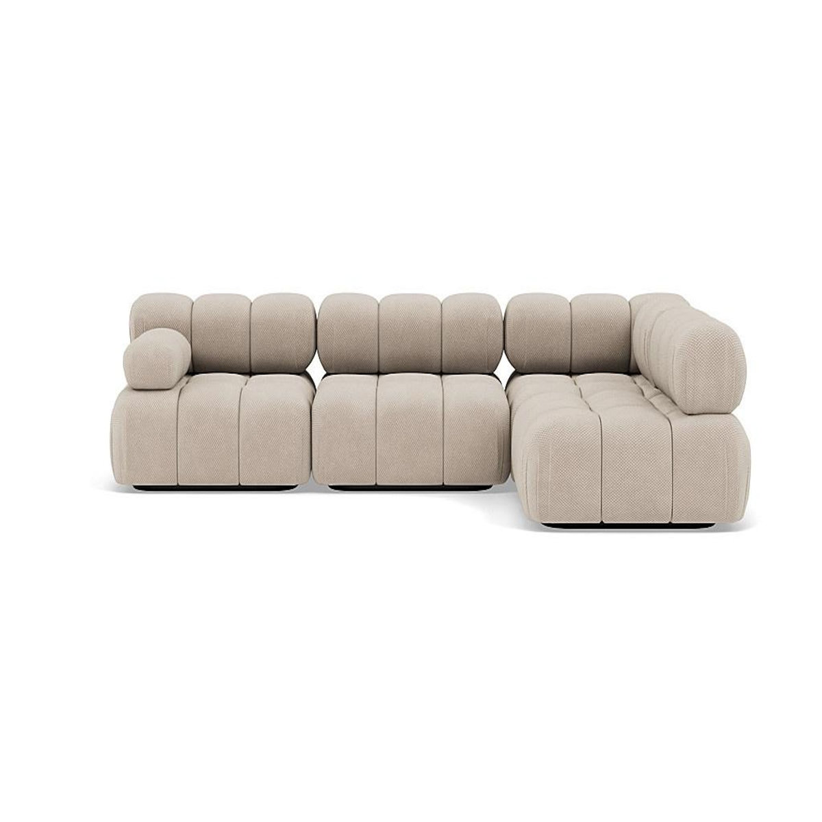 LISA DESIGN Ruby - canapé modulable d'angle droit 5 places en velours texturé