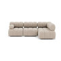 Voir la diapositive 1 : LISA DESIGN Ruby - canapé modulable d'angle droit 5 places en velours texturé