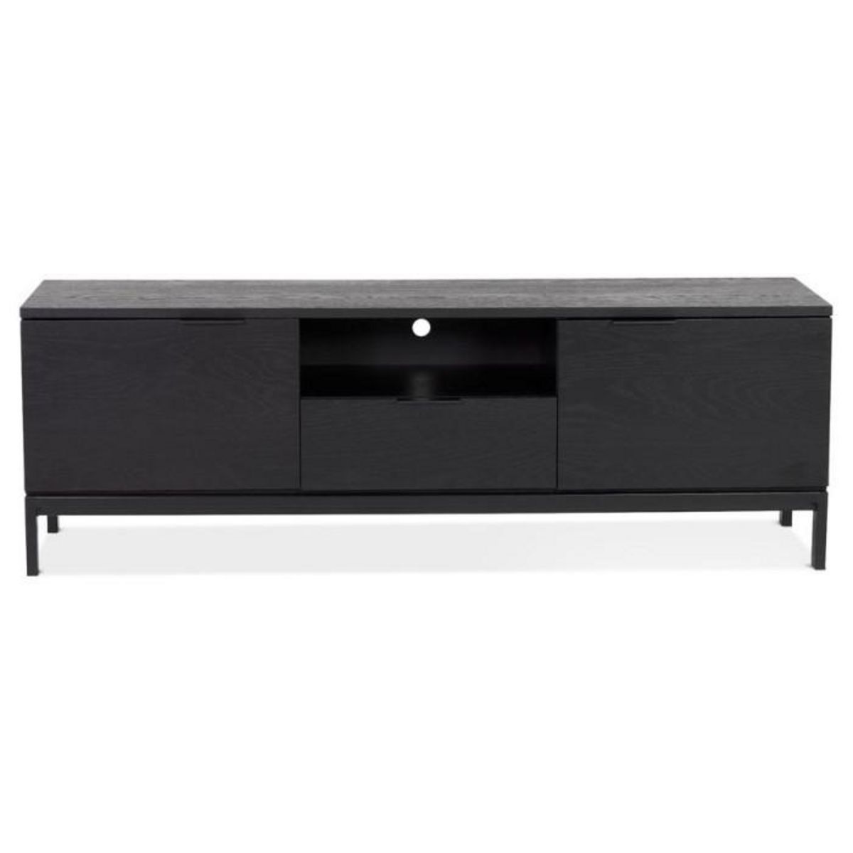 Paris Prix Meuble TV 2 Portes & 1 Tiroir  Kibo  150cm Noir