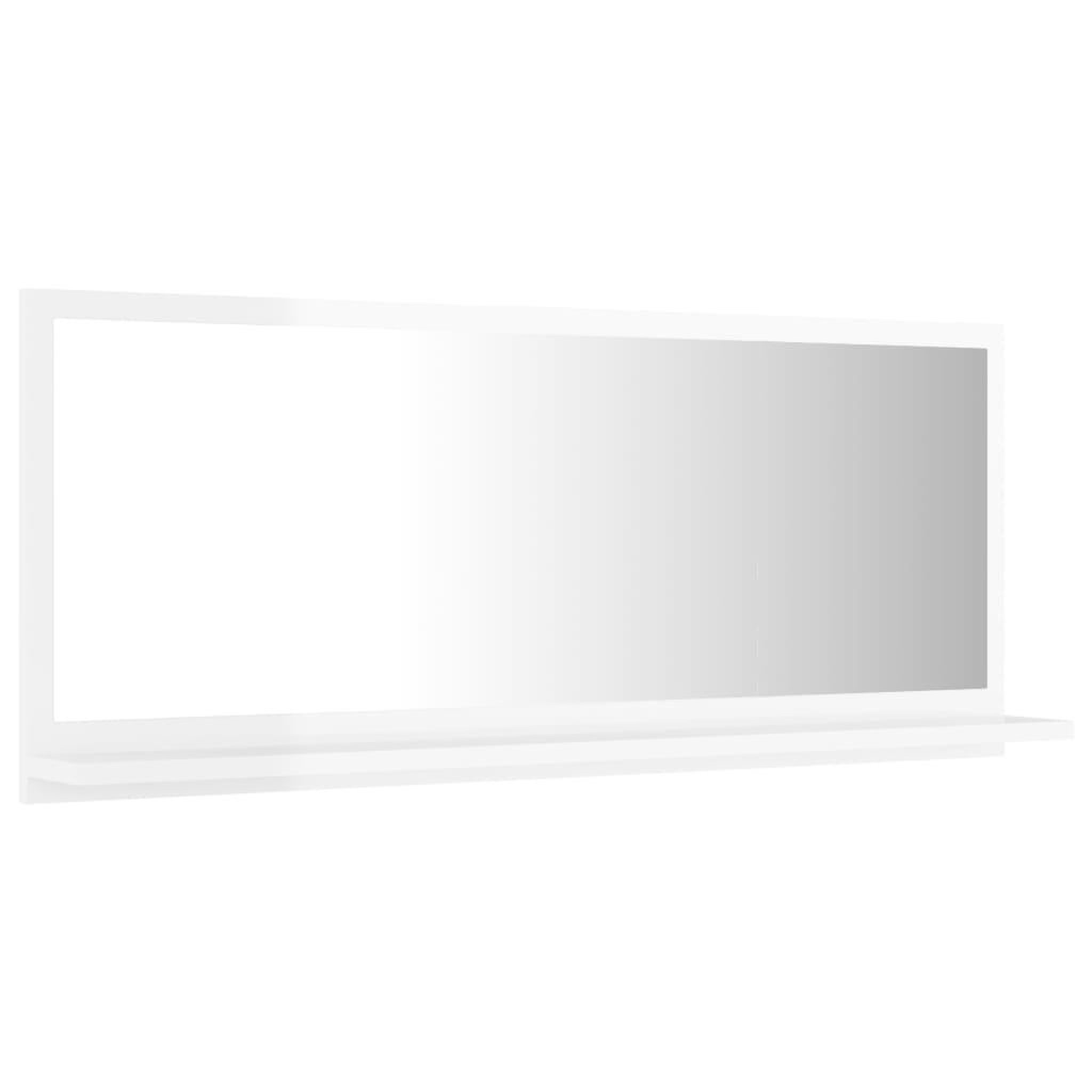 Voir la diapositive 5 : VIDAXL Miroir de salle de bain Blanc brillant Bois d'ingenierie