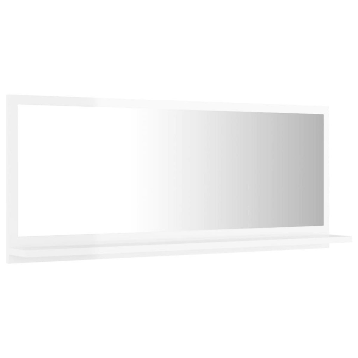 VIDAXL Miroir de salle de bain Blanc brillant Bois d'ingenierie
