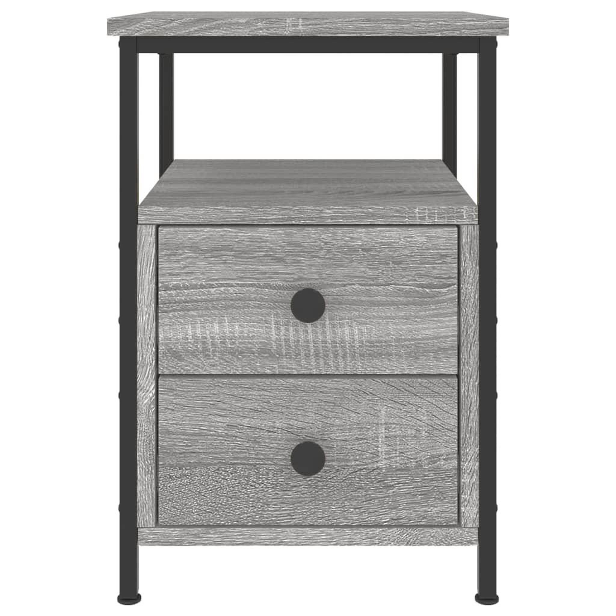 Voir la diapositive 5 : VIDAXL Table de chevet sonoma gris 34x35,5x50 cm bois d'ingenierie