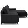 Voir la diapositive 4 : LISA DESIGN Rimini - canapé d'angle droit 4 places convertible avec coffre en tissu texturé