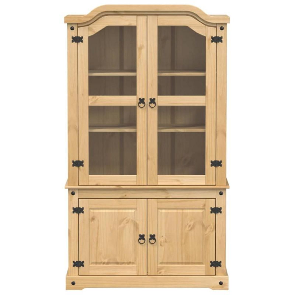 VIDAXL Vitrine en verre Corona 103,5x42x180 cm bois de pin massif